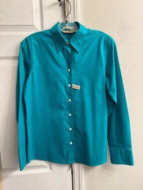 Eddie Bauer Teal Button-Down Shirt